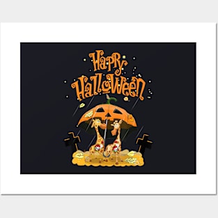 Giraffe Happy Halloween Happy Halloween Posters and Art